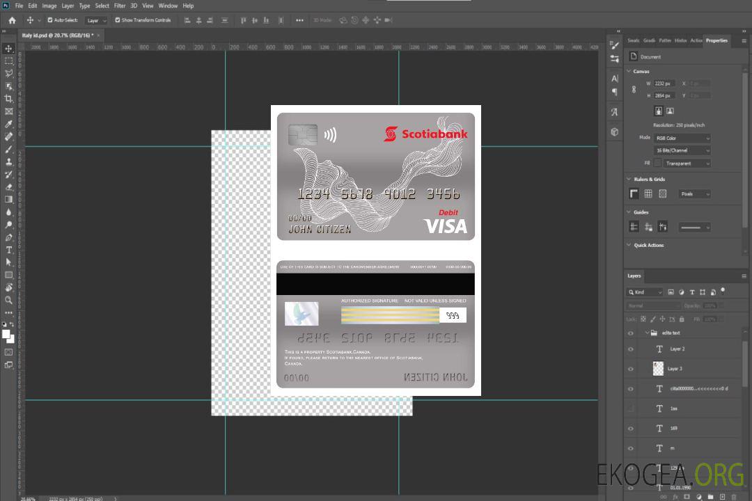 Carte de débit visa Canada Banque Scotia template Carte de débit visa Canada Banque Scotia template